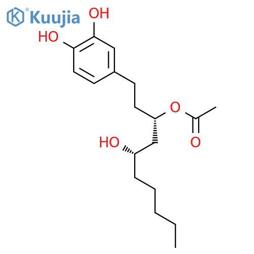(3S,5S)-1-(3,4-Dihydroxyphenyl)-5-hydroxydecan-3-YL acetate structure