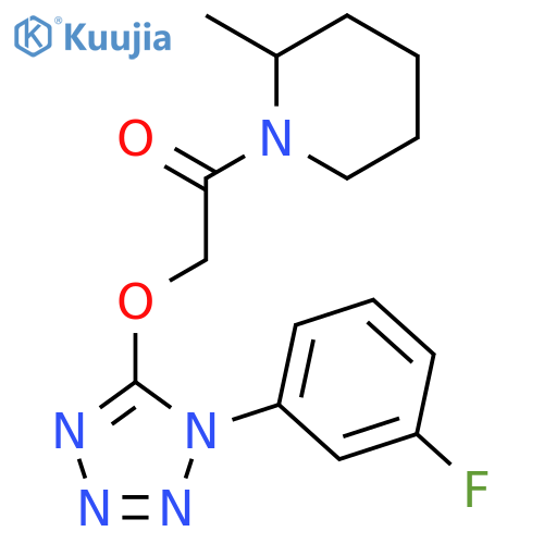 Piperidine, 1-[[[1-(3-fluorophenyl)-1H-tetrazol-5-yl]oxy]acetyl]-2-methyl- structure