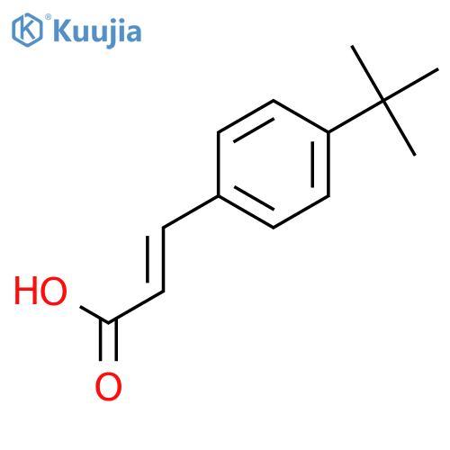 (2E)-3-(4-tert-butylphenyl)prop-2-enoic acid structure