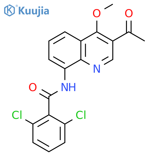Benzamide, N-(3-acetyl-4-methoxy-8-quinolinyl)-2,6-dichloro- structure