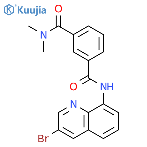 1,3-Benzenedicarboxamide, N'-(3-bromo-8-quinolinyl)-N,N-dimethyl- structure
