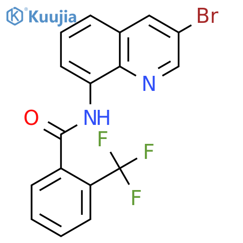 Benzamide, N-(3-bromo-8-quinolinyl)-2-(trifluoromethyl)- structure