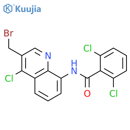BENZAMIDE, N-[3-(BROMOMETHYL)-4-CHLORO-8-QUINOLINYL]-2,6-DICHLORO- structure