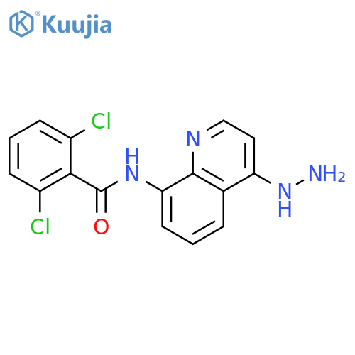 Benzamide, 2,6-dichloro-N-(4-hydrazino-8-quinolinyl)- structure