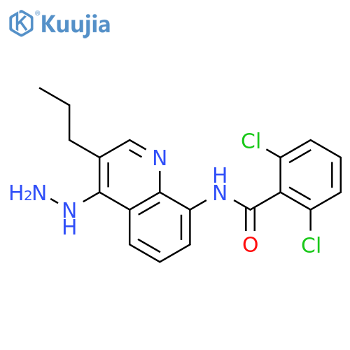 Benzamide, 2,6-dichloro-N-(4-hydrazino-3-propyl-8-quinolinyl)- structure