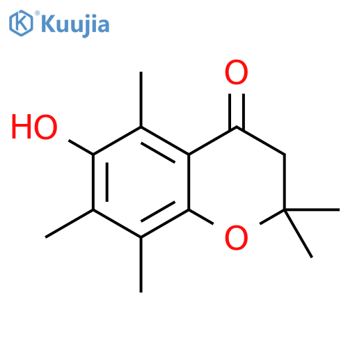 4H-1-Benzopyran-4-one, 2,3-dihydro-6-hydroxy-2,2,5,7,8-pentamethyl- structure