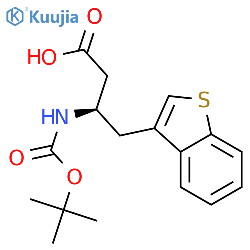 Boc-(R)-3-amino-4-(3-benzothienyl)-butyric Acid structure