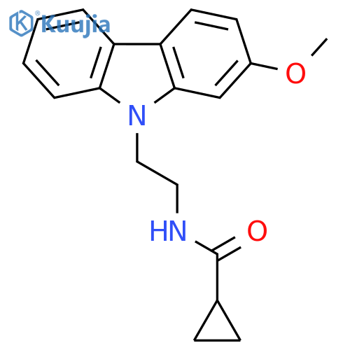 Cyclopropanecarboxamide, N-[2-(2-methoxy-9H-carbazol-9-yl)ethyl]- structure
