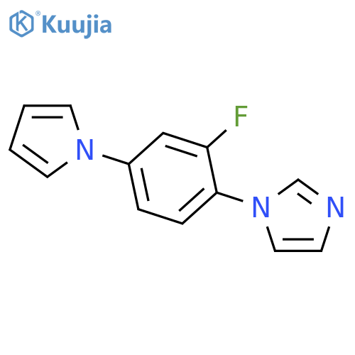 1H-Imidazole, 1-[2-fluoro-4-(1H-pyrrol-1-yl)phenyl]- structure