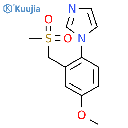1H-Imidazole, 1-[4-methoxy-2-[(methylsulfonyl)methyl]phenyl]- structure