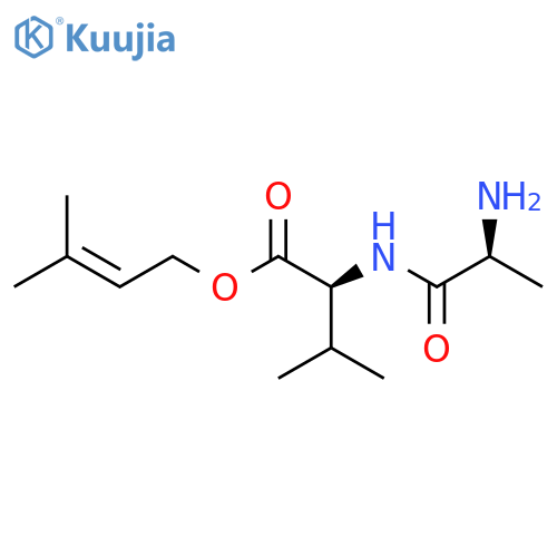 L-Valine, L-alanyl-, 3-methyl-2-butenyl ester structure