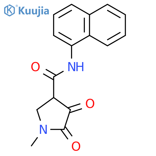 3-Pyrrolidinecarboxamide, 1-methyl-N-1-naphthalenyl-4,5-dioxo- structure