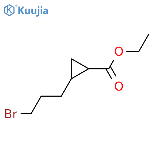 ethyl 2-(3-bromopropyl)cyclopropane-1-carboxylate, Mixture of diastereomers structure