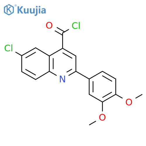 6-Chloro-2-(3,4-dimethoxyphenyl)quinoline-4-carbonyl chloride structure