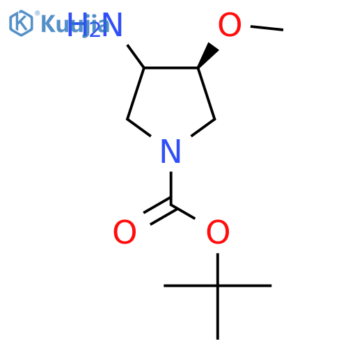 tert-Butyl (4S)-3-amino-4-methoxypyrrolidine-1-carboxylate structure