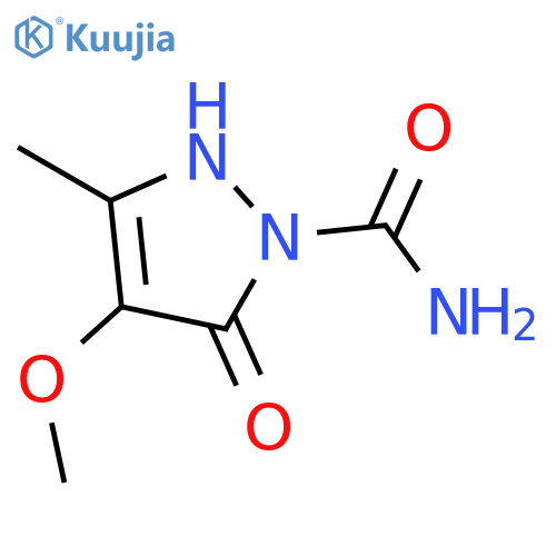 2,5-dihydro-4-methoxy-3-methyl-5-oxo-1H-Pyrazole-1-carboxamide structure