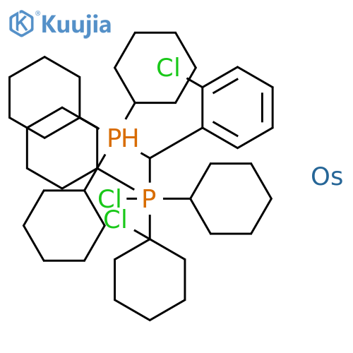 OSMIUM, DICHLORO[(CHLOROPHENYL)METHYLENE]BIS(TRICYCLOHEXYLPHOSPHINE)- structure