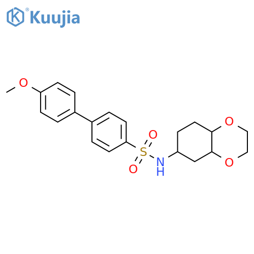 4'-methoxy-N-(octahydro-1,4-benzodioxin-6-yl)-1,1'-biphenyl-4-sulfonamide structure