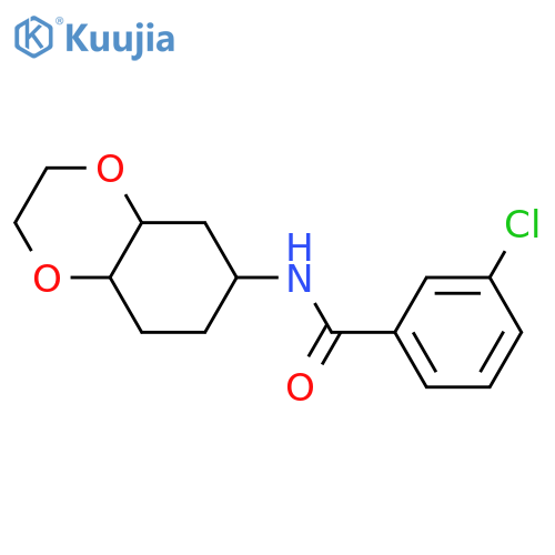 3-chloro-N-(octahydro-1,4-benzodioxin-6-yl)benzamide structure