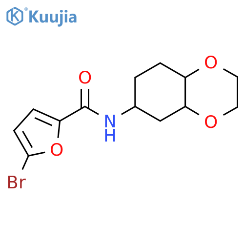5-bromo-N-(octahydro-1,4-benzodioxin-6-yl)furan-2-carboxamide structure