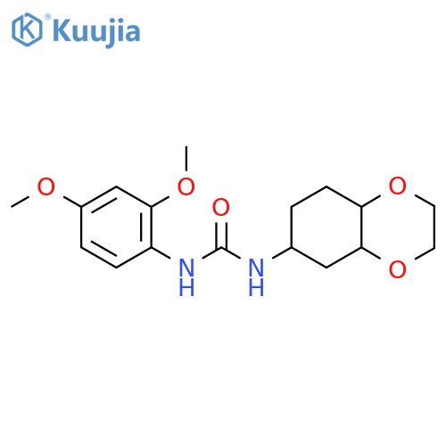 3-(2,4-dimethoxyphenyl)-1-(octahydro-1,4-benzodioxin-6-yl)urea structure