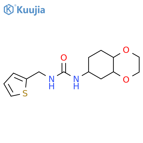 1-(octahydro-1,4-benzodioxin-6-yl)-3-(thiophen-2-yl)methylurea structure