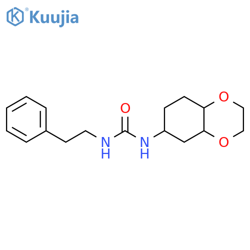 3-(octahydro-1,4-benzodioxin-6-yl)-1-(2-phenylethyl)urea structure