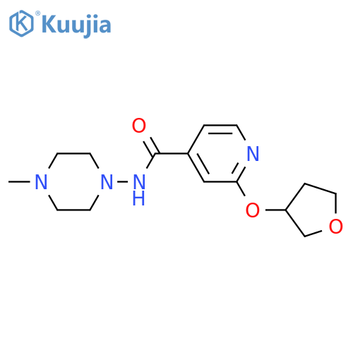 N-(4-methylpiperazin-1-yl)-2-(oxolan-3-yloxy)pyridine-4-carboxamide structure
