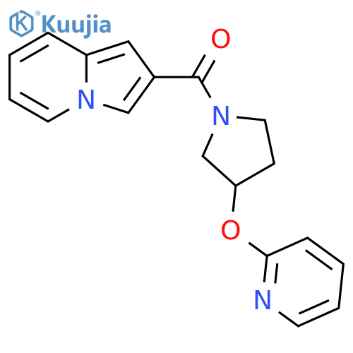 Indolizin-2-yl(3-(pyridin-2-yloxy)pyrrolidin-1-yl)methanone structure