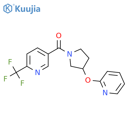 (3-(Pyridin-2-yloxy)pyrrolidin-1-yl)(6-(trifluoromethyl)pyridin-3-yl)methanone structure