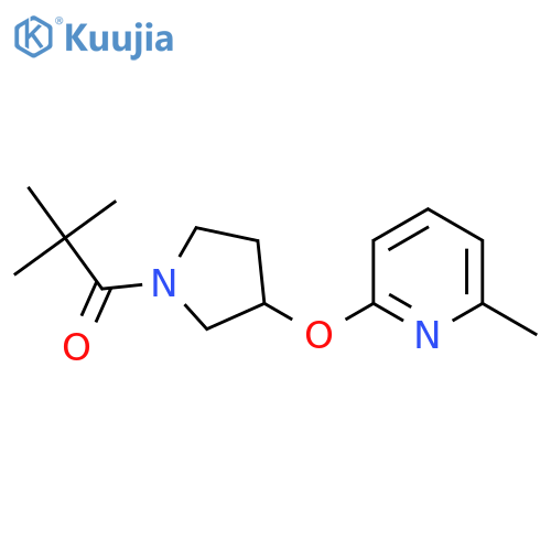 2,2-Dimethyl-1-(3-((6-methylpyridin-2-yl)oxy)pyrrolidin-1-yl)propan-1-one structure