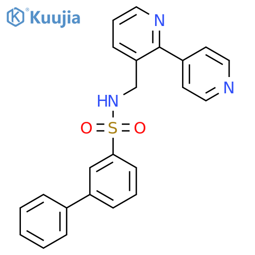 N-({2,4'-bipyridine-3-yl}methyl)-1,1'-biphenyl-3-sulfonamide structure