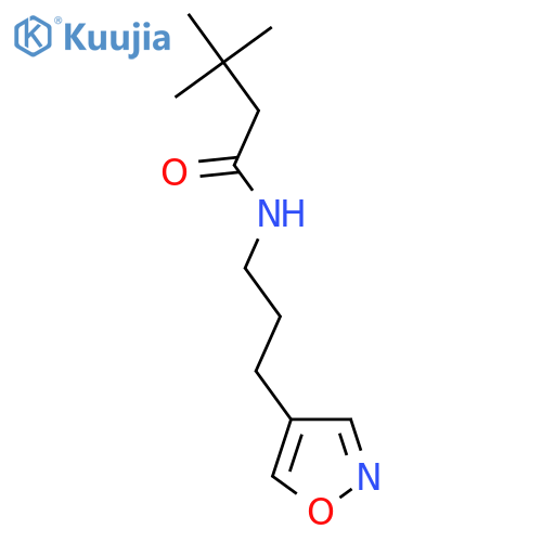 N-(3-(isoxazol-4-yl)propyl)-3,3-dimethylbutanamide structure