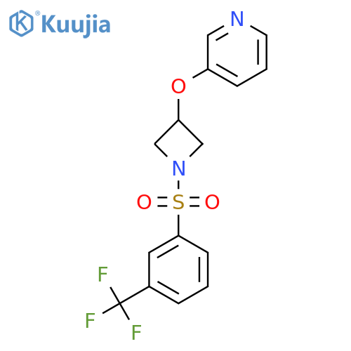 3-({1-3-(trifluoromethyl)benzenesulfonylazetidin-3-yl}oxy)pyridine structure