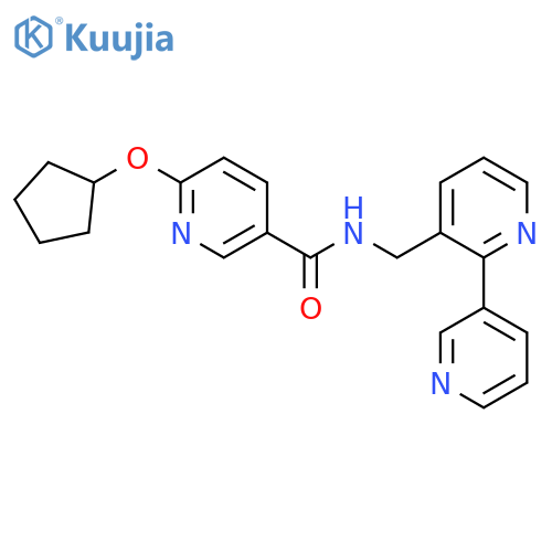 N-({2,3'-bipyridine-3-yl}methyl)-6-(cyclopentyloxy)pyridine-3-carboxamide structure