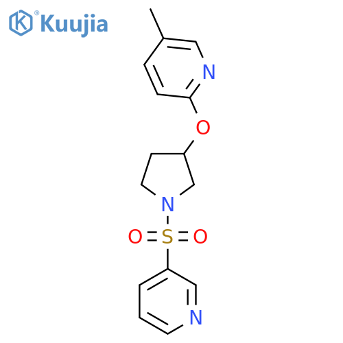 5-Methyl-2-((1-(pyridin-3-ylsulfonyl)pyrrolidin-3-yl)oxy)pyridine structure