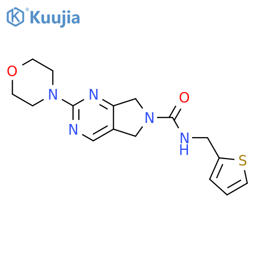 2-(morpholin-4-yl)-N-(thiophen-2-yl)methyl-5H,6H,7H-pyrrolo3,4-dpyrimidine-6-carboxamide structure