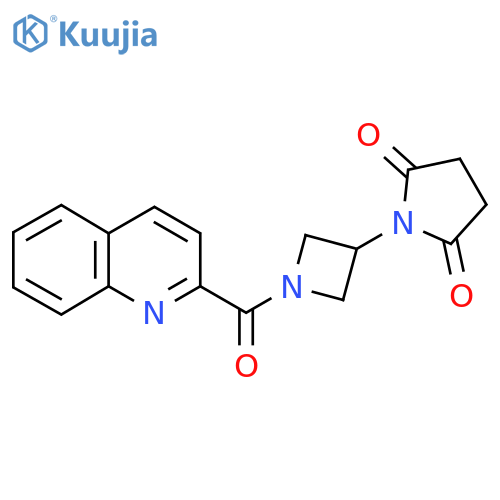 1-[1-(Quinoline-2-carbonyl)azetidin-3-yl]pyrrolidine-2,5-dione structure