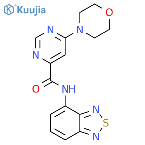 N-(2,1,3-benzothiadiazol-4-yl)-6-(morpholin-4-yl)pyrimidine-4-carboxamide structure