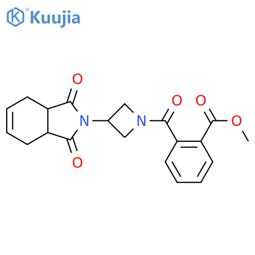 methyl 2-(3-(1,3-dioxo-3a,4,7,7a-tetrahydro-1H-isoindol-2(3H)-yl)azetidine-1-carbonyl)benzoate structure