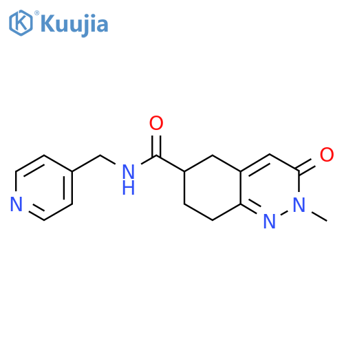 2-methyl-3-oxo-N-(pyridin-4-yl)methyl-2,3,5,6,7,8-hexahydrocinnoline-6-carboxamide structure
