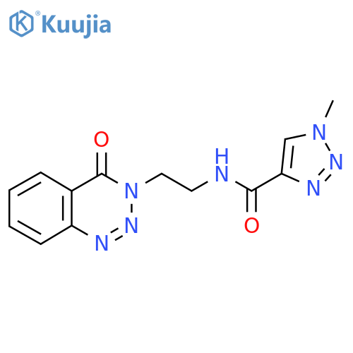 1-methyl-N-2-(4-oxo-3,4-dihydro-1,2,3-benzotriazin-3-yl)ethyl-1H-1,2,3-triazole-4-carboxamide structure