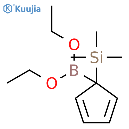 Boronic acid, [1-(trimethylsilyl)-2,4-cyclopentadien-1-yl]-, diethyl ester structure