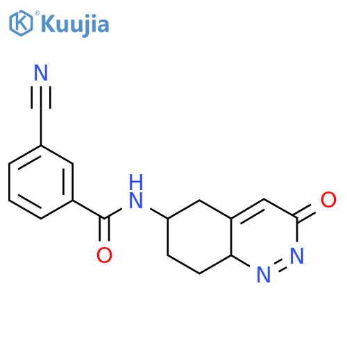 3-cyano-N-(3-oxo-2,3,5,6,7,8-hexahydrocinnolin-6-yl)benzamide structure