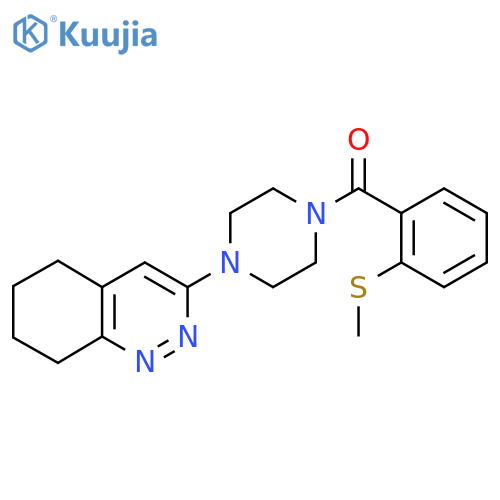 3-{4-2-(methylsulfanyl)benzoylpiperazin-1-yl}-5,6,7,8-tetrahydrocinnoline structure