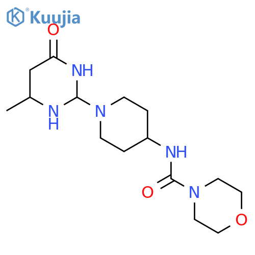 N-1-(4-methyl-6-oxo-1,6-dihydropyrimidin-2-yl)piperidin-4-ylmorpholine-4-carboxamide structure