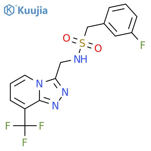 1-(3-fluorophenyl)-N-{8-(trifluoromethyl)-1,2,4triazolo4,3-apyridin-3-ylmethyl}methanesulfonamide structure