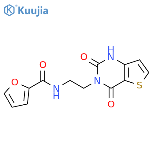 N-(2-{2,4-dioxo-1H,2H,3H,4H-thieno3,2-dpyrimidin-3-yl}ethyl)furan-2-carboxamide structure