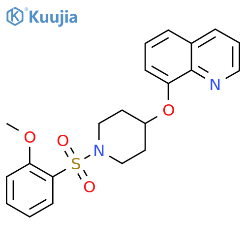 8-((1-((2-Methoxyphenyl)sulfonyl)piperidin-4-yl)oxy)quinoline structure