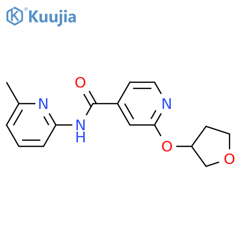 N-(6-methylpyridin-2-yl)-2-(oxolan-3-yloxy)pyridine-4-carboxamide structure